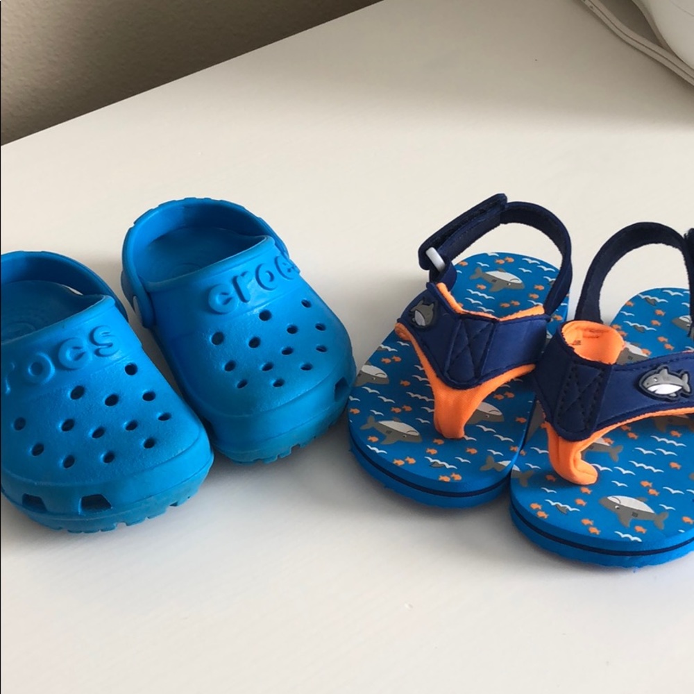 Baby toddler crocs/sandals bundle
